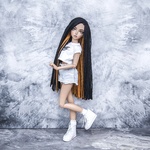 Photo of Парик "Черный+оранжевый" 6-7 Minifee (17см)