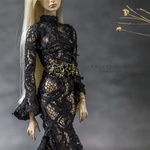 Photo of Пояс черный с золотом для Fashion Royalty