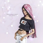 Photo of Парик на ОГ 8.9 (ФР, Межевика, и пр.) - розовый + черный