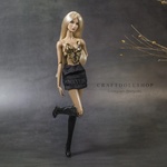 Photo of Корсаж черный с золотом для Fashion Royalty