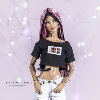 Photo of Парик на ОГ 8.9 (ФР, Межевика, и пр.) - розовый + черный