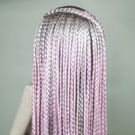 Photo of Парик 6-7 Minifee (17см) градиент серебро/розовый