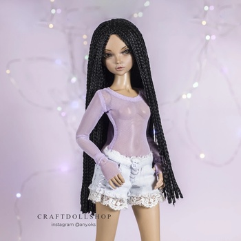 Photo of Парик 6-7 Minifee (17см) длинный черный