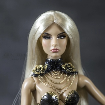 Photo of Ожерелье черное с золотом для Fashion Royalty