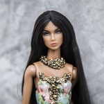 Photo of Корсаж - цветы на голубом (Золочение поталью) на тело NuFace