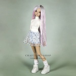 Photo of Парик 6-7 Minifee (17см) градиент серебро/розовый