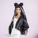 Photo of Парик на ОГ 8.9 (ФР, Межевика, и пр.) - черный с розовым