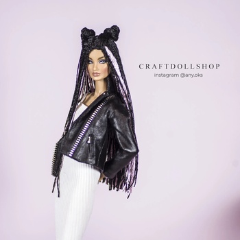 Photo of Парик на ОГ 8.9 (ФР, Межевика, и пр.) - черный с розовым