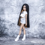Photo of Парик "Черный+оранжевый" 6-7 Minifee (17см)