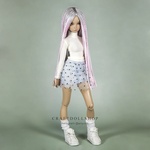 Photo of Парик 6-7 Minifee (17см) градиент серебро/розовый